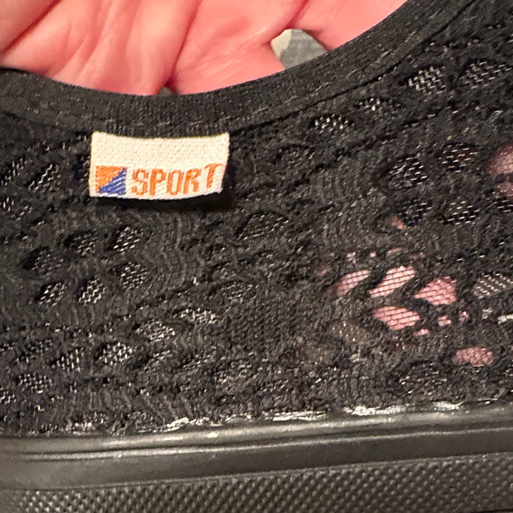 Black Lace Women's Sneakers - Picture 4 of 7